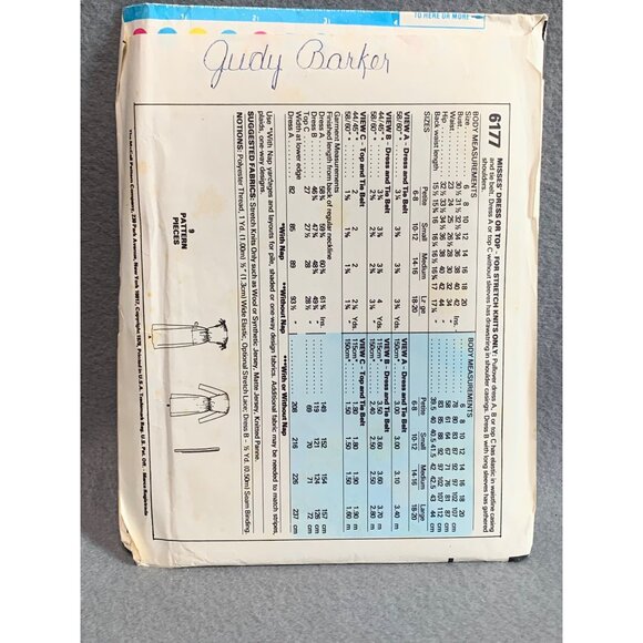 McCalls 6177 Misses Dress Sewing Pattern 6177 Size 10-12 uncut - Picture 2 of 2